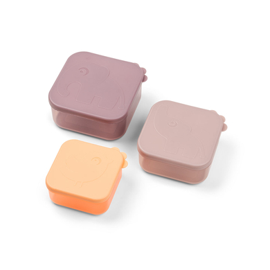 Done by Deer™ Boîte à goûter enfant Deer friends PP rose lot de 3