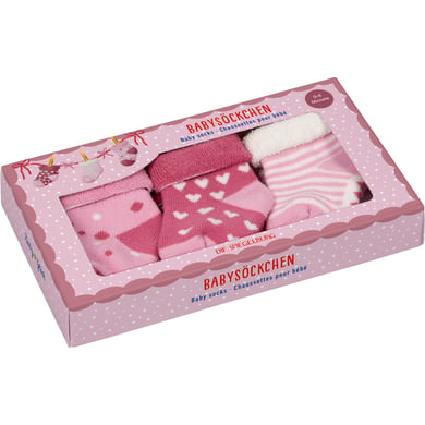 SPIEGELBURG COPPENRATH Chaussettes pour bébés, rose - BabyGlück (3 paires), one size