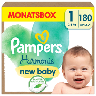 Image of Pampers Harmonie Gr.1 Newborn , 2-5 kg, maandbox (1x180 luiers)
