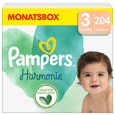 Image of Pampers Harmonie Gr.3 Newborn , 6-10 kg, maandbox (1x204 luiers)