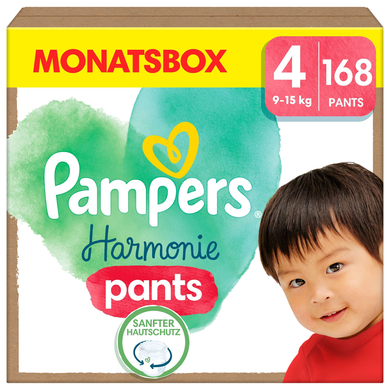 Pampers Couches culottes Harmonie Pants taille 4 9-15 kg pack mensuel 1x168 pièces