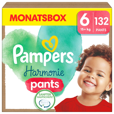 Levně Pampers Harmonie Pants velikost 6, 15 kg+, měsíční balení (1x132 plen)