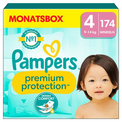 Image of Pampers Premium Protection , maat 4 Maxi, 9-14kg, maandbox (1x 174 luiers)