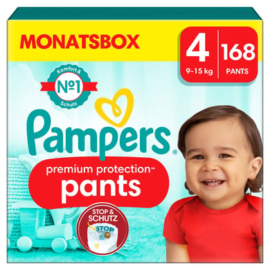 Image of Pampers Premium Protection Pants, maat 4, 9-15kg, maandbox (1x 168 luiers)