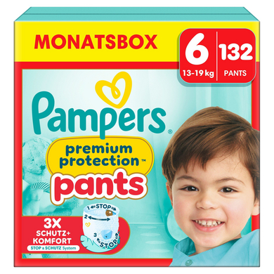 Pampers Couches culottes Premium Protection Pants taille 6 15 kg+ pack mensuel 1x132 pièces