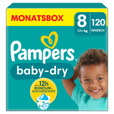 Couche-Culottes Baby-Dry Taille 8 19kg+ PAMPERS