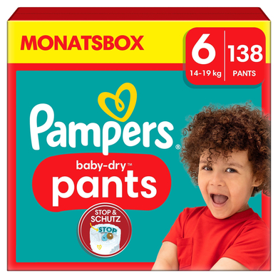 Image of Pampers Baby-Dry Pants, maat 6 Extra Large , 14-19kg, maandbox (1 x 138 luiers)