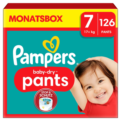Image of Pampers Baby-Dry Pants, maat 7 Extra Large , 17kg+, maandbox (1 x 126 luiers)
