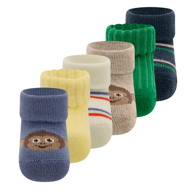 Ewers Chaussettes premier âge pack de 6 petits singes
