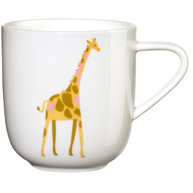 ASA Selection Tasse à anse Girafe Gisèle blanc brillant