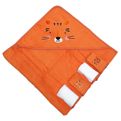 Hut Gift Set Hooded Bath Towel 5 Piece orange
