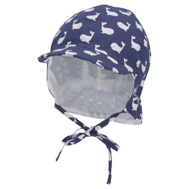 Image of Sterntaler Cappello a punta con paranuca Balene blu059