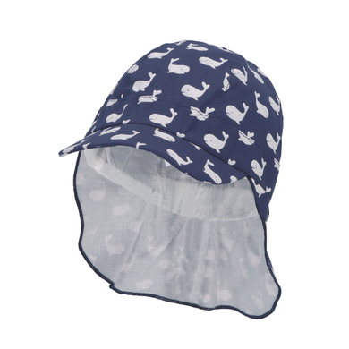 Image of Sterntaler Cappello a punta con paranuca Balene blu059