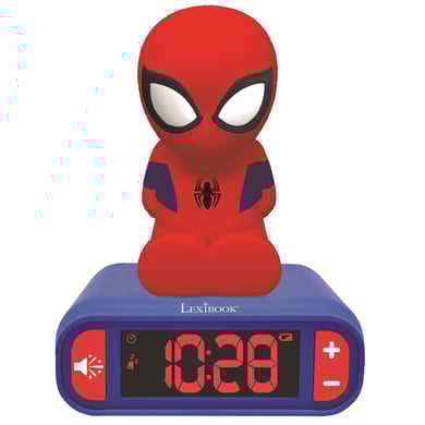LEXIBOOK Réveil veilleuse sons figurine 3D Spider-Man