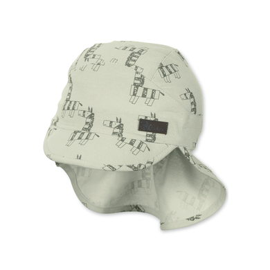 Sterntaler Casquette avec protection de nuque Zebra vert moyen