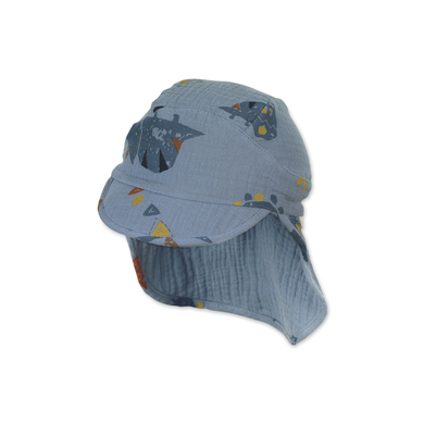 Sterntaler Casquette avec protection de nuque dinosaure bleu clair
