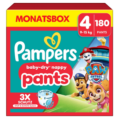 Pampers Baby-Dry Pants Paw Patrol, taglia 4 Maxi