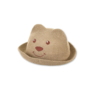 Levně Sterntaler Slaměný klobouk Bear beige