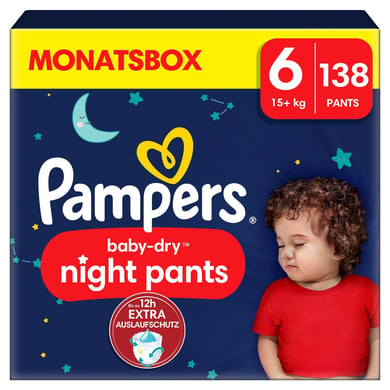 Image of Pampers Baby-Dry Pants Night , maat 6, 15kg+, maandbox (1 x 138 luiers)