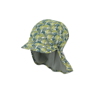 Image of Sterntaler Cappello a punta reversibile con paranuca Foglie verde scuro059