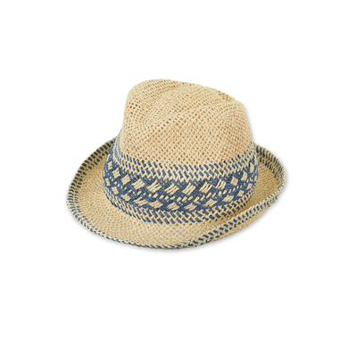 Levně Sterntaler Dvoubarevný slaměný klobouk sand