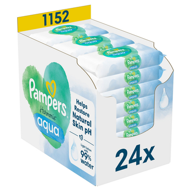 Pampers Salviette umidificate Harmonie Aqua, 1.152 salviette (24 x 48 pezzi)
