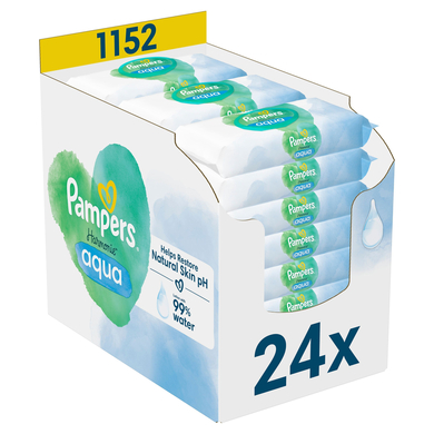 Pampers Våtservetter Harmonie Aqua, 1 152 våtservetter (24 x 48 st)