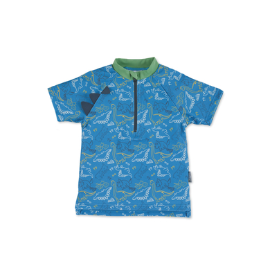 Levně Sterntaler Plavecké tričko s krátkým rukávem Dino blue