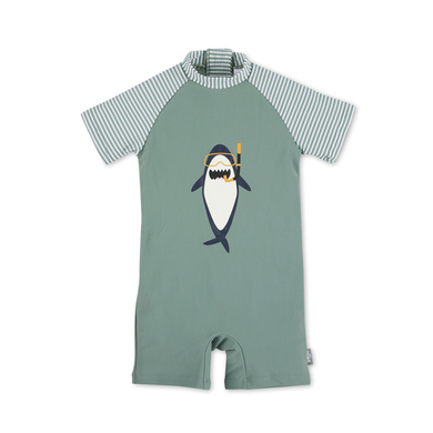 Sterntaler Maillot de bain enfant 1 pièce requin vert foncé