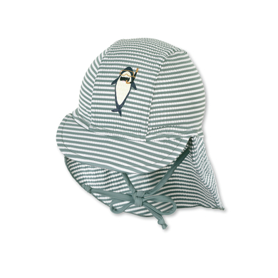 Sterntaler Casquette avec protection de cou requin vert foncé