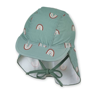 Sterntaler Peaked Cap med nackskydd Rainbow Green