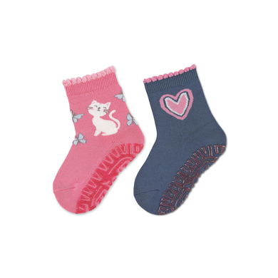 Sterntaler Paillettes AIR pack double chat/cœur rose