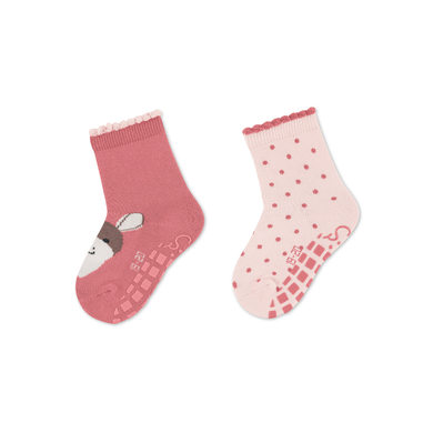 Sterntaler Lot de deux chaussettes ABS Emmi Girl roses