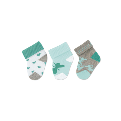 Sterntaler Chaussettes premier âge pack de 3 coeurs blancs