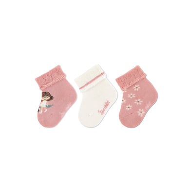 Levně Sterntaler Dětské ponožky 3-Pack Girls Pale Pink