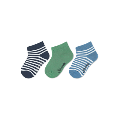 Sterntaler Lot de 3 chaussettes courtes milleraies marine