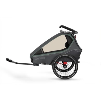 Qeridoo® Kinderfahrradanhänger Kidgoo1 Ivy Green Kollektion 2023 Q-KDG1-23-IG