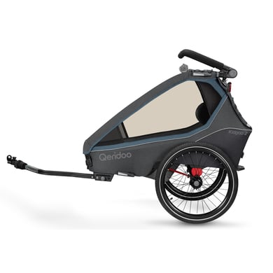 Qeridoo® Rimorchio per biciclette Kidgoo2 Navy Blue - Collezione 2023