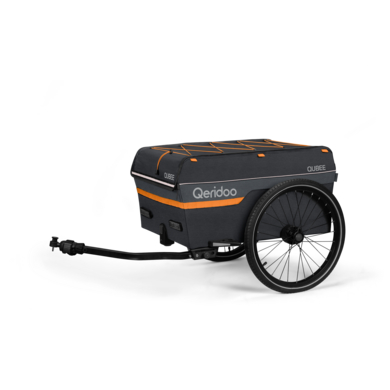 Qeridoo Remorque pour vélo pour bagages Qubee Grey 130 l