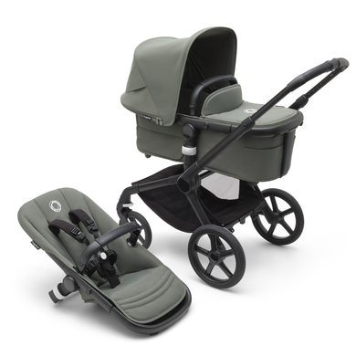 bugaboo Barnvagn Fox 5 med liggdel och sittdel Black / Forest Green