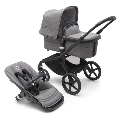 bugaboo Poussette duo combinée 2en1 Fox 5 siège Black/Grey Melange