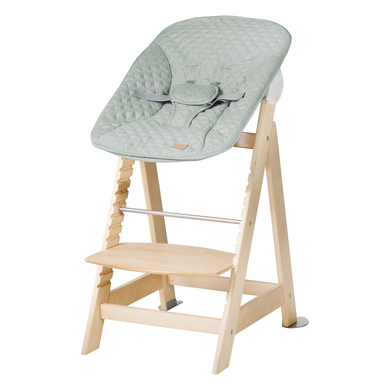 roba Chaise haute enfant évolutive à marche Born Up 2en1 naturel, transat Style frosty green
