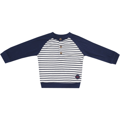 JACKY T-shirt à manches longues avec poignets milleraies/ marine