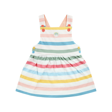 JACKY Robe à bavette RAINBOW milleraies