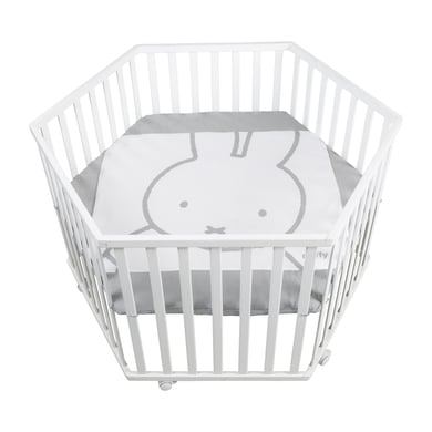 Roba roba Parc bébé hexagonal miffy® bois blanc 119x104 cm