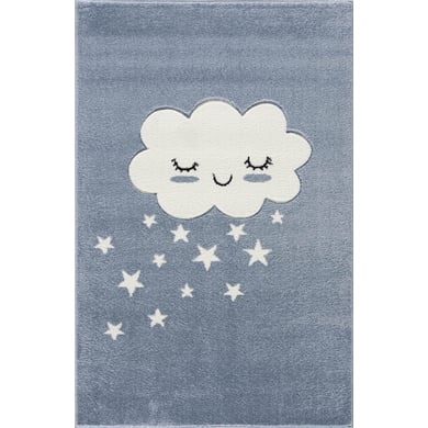 LIVONE Tapis enfant Kids love Rugs nuage bleu/blanc