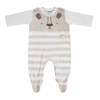 JACKY Ensemble grenouillère LITTLE LION beige melange/blanc