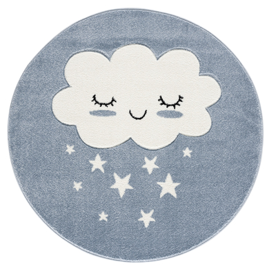 Image of LIVONE Kids love Rugs CLOUD Round balu/bianco059