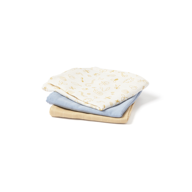 Image of Kids Concept® Coperte in mussola 3 pz. - blu