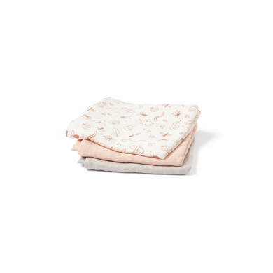 Kids Concept ® Muslinfiltar Set om 3 rosa